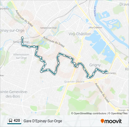 420 Bus Line Map