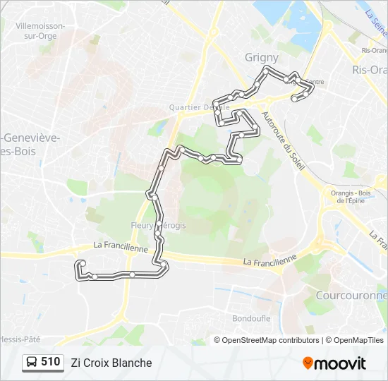 510 Bus Line Map