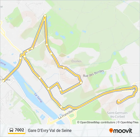 7002 Bus Line Map