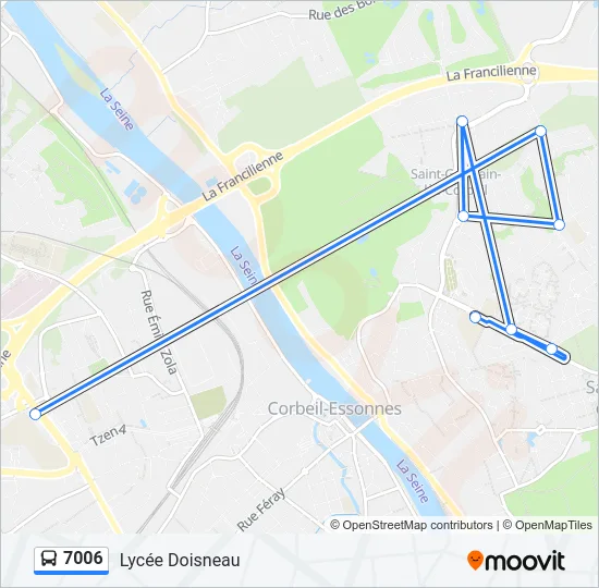 7006 Bus Line Map