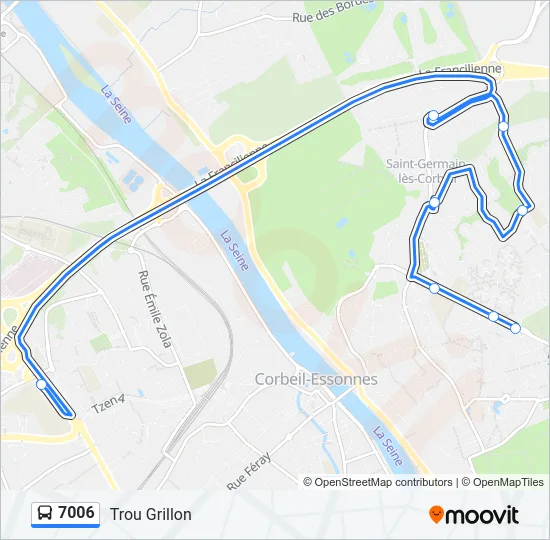 7006 Bus Line Map