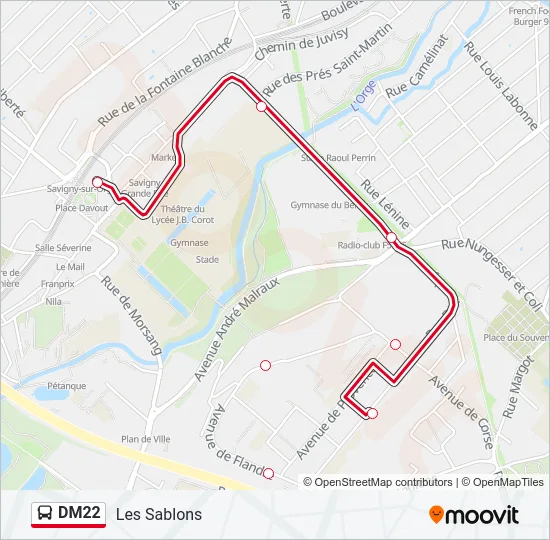 DM22 Bus Line Map