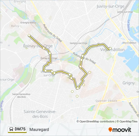DM7S Bus Line Map