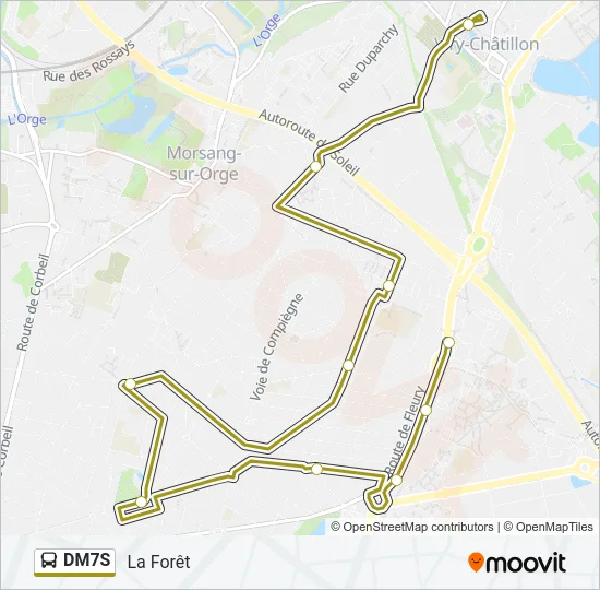 DM7S Bus Line Map