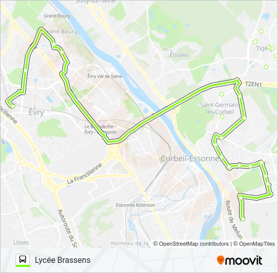 7001 SCO Bus Line Map