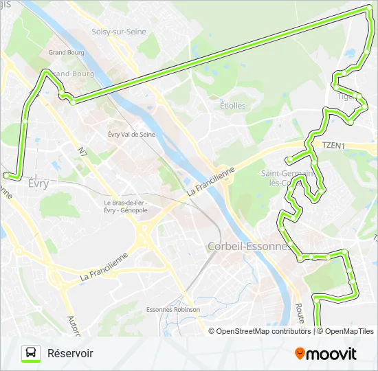 7001 SCO Bus Line Map