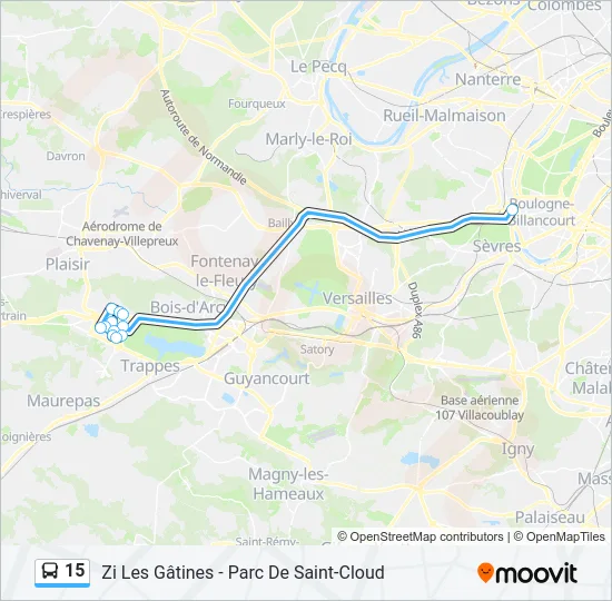 15 Bus Line Map