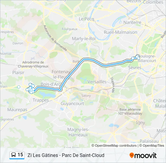 15 Bus Line Map