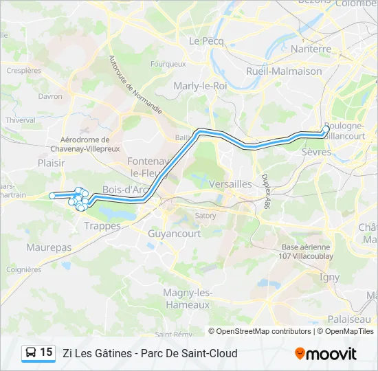15 Bus Line Map