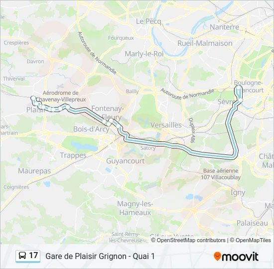 17 Bus Line Map