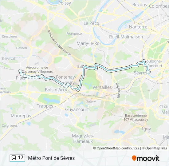 17 Bus Line Map