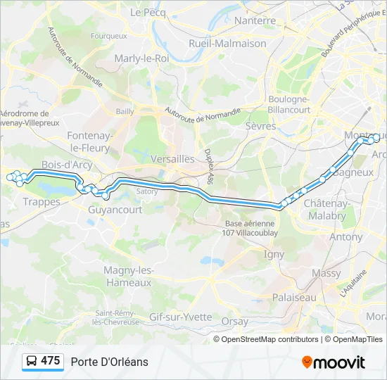 475 Bus Line Map