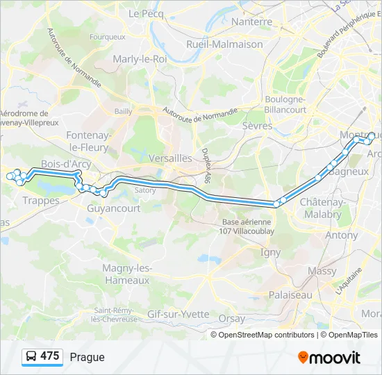 475 Bus Line Map