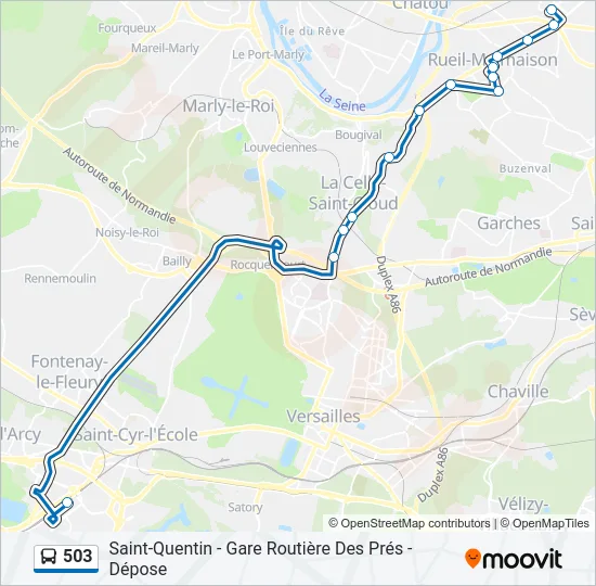 503 Bus Line Map