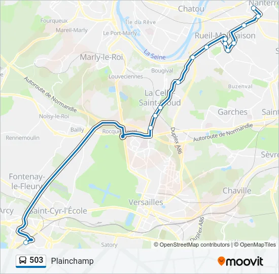 503 Bus Line Map