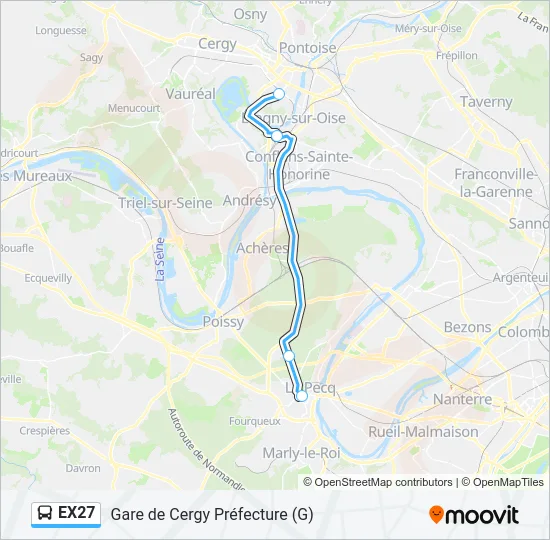 EX27 Bus Line Map