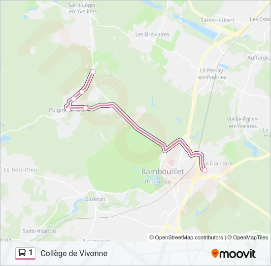 1 Bus Line Map