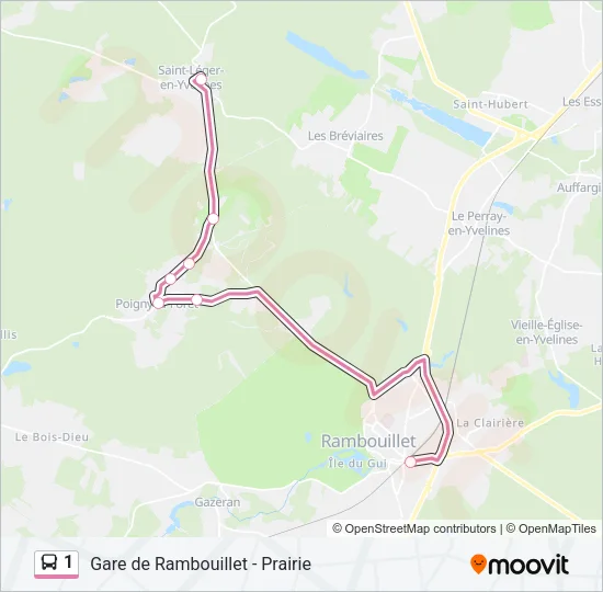 1 Bus Line Map