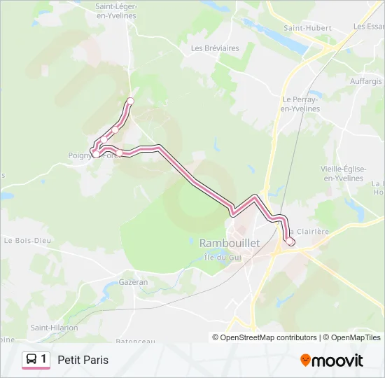 1 Bus Line Map