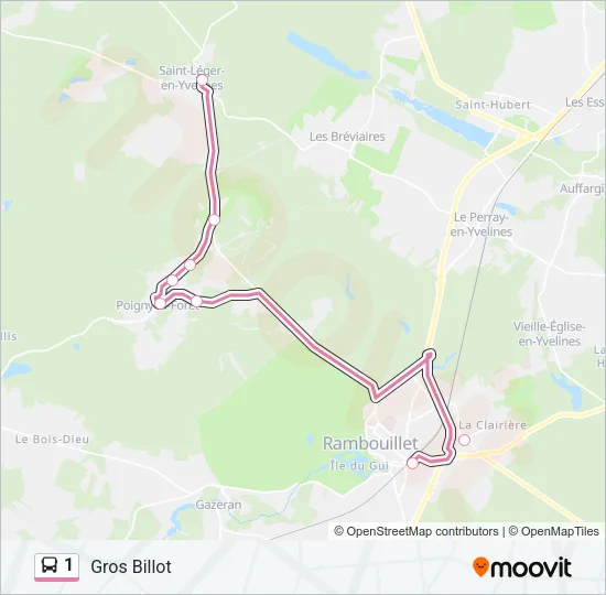 1 Bus Line Map