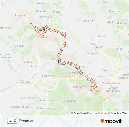 2 Bus Line Map