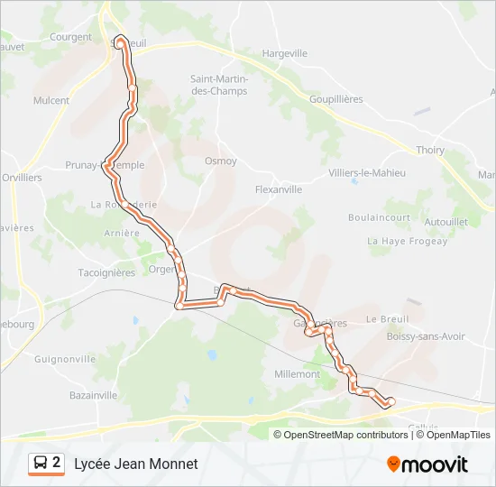 2 Bus Line Map