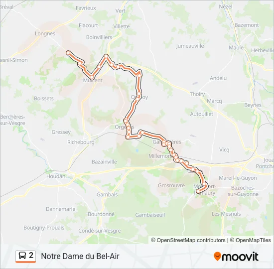 2 Bus Line Map