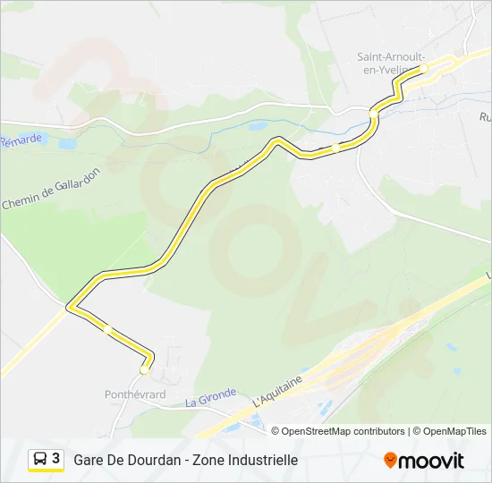 3 Bus Line Map