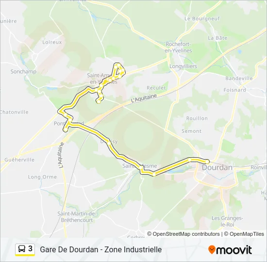 3 Bus Line Map