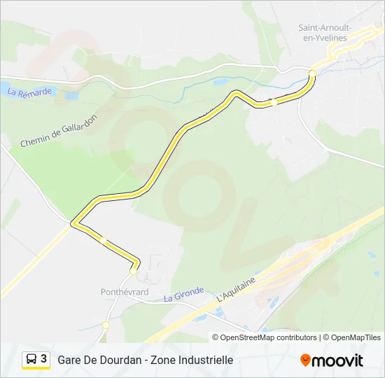3 Bus Line Map