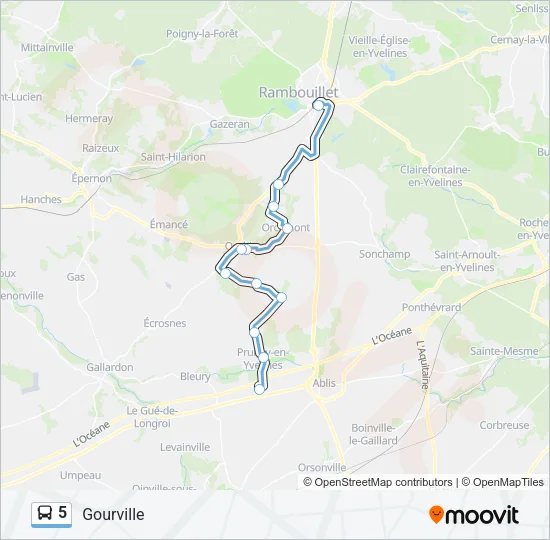 5 Bus Line Map