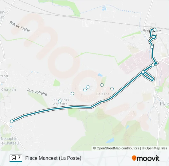 7 Bus Line Map