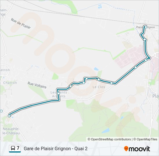 Plan de la ligne 7 de bus