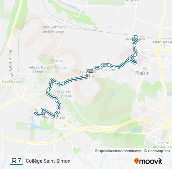 7 Bus Line Map