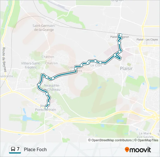 7 Bus Line Map