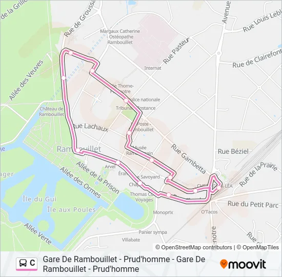 C Bus Line Map