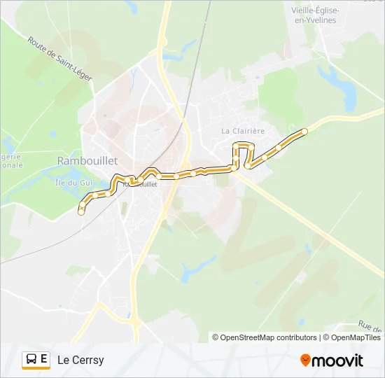 E Bus Line Map