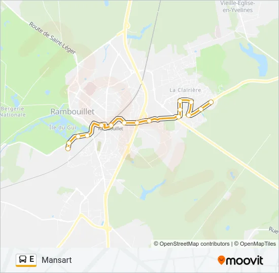 E Bus Line Map