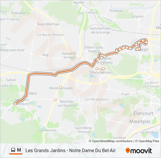 M Bus Line Map