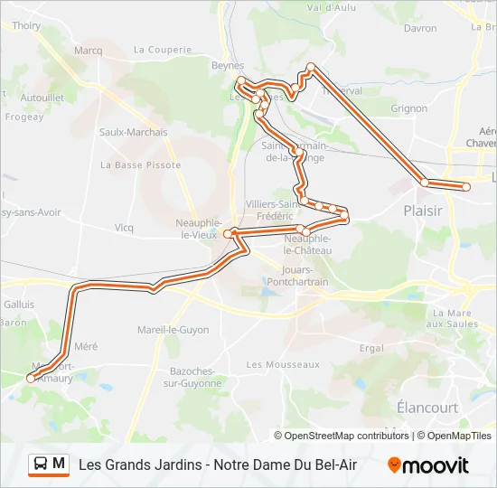 M Bus Line Map
