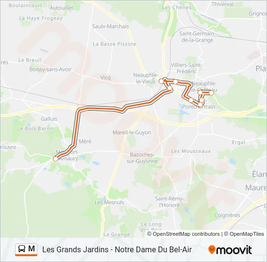 M Bus Line Map