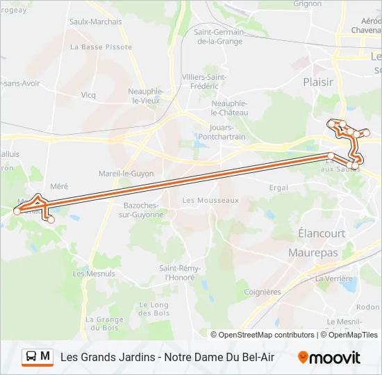 M Bus Line Map