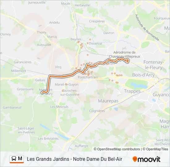 M Bus Line Map