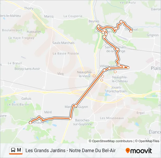 M Bus Line Map