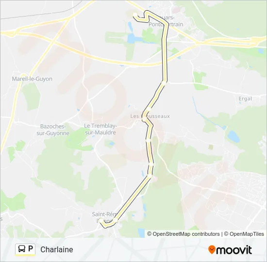 P Bus Line Map