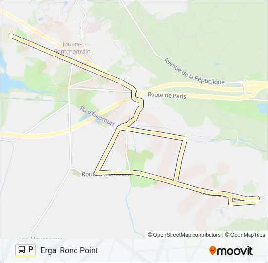 P Bus Line Map