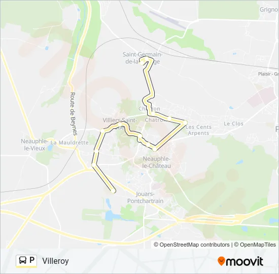 P Bus Line Map