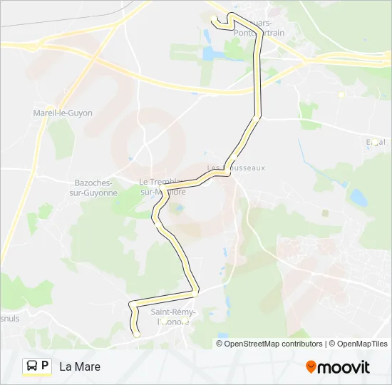 P Bus Line Map
