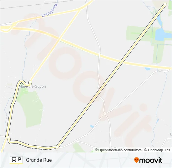 P Bus Line Map