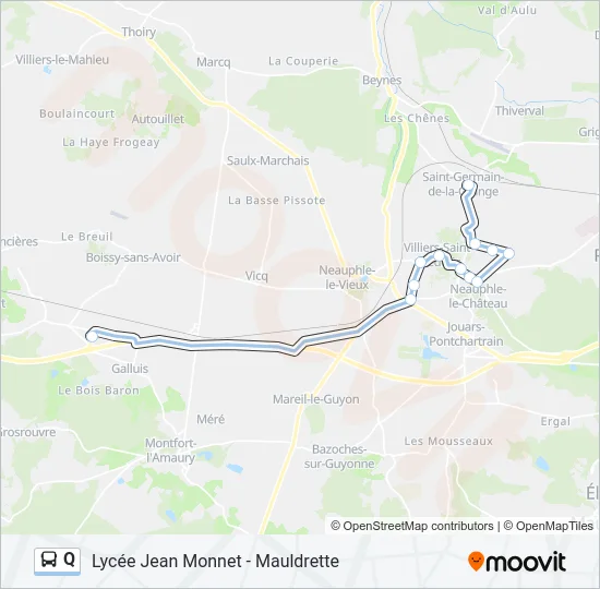 Q Bus Line Map